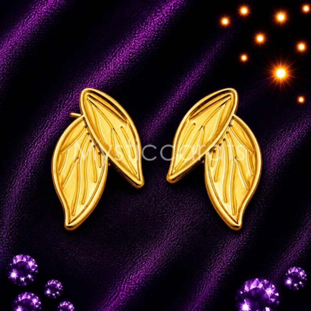 925 sterling silver Leaf Stud Earrings