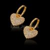 Gold Heart Drop Earrings