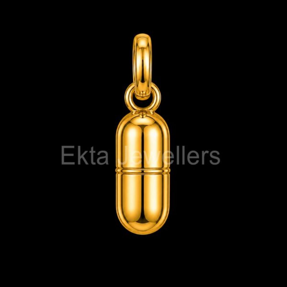 Medical Pill Capsule 925 Sterling Silver Pendant