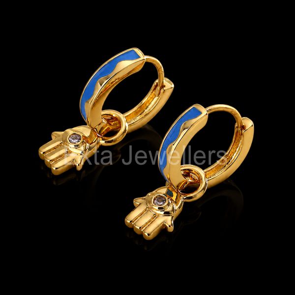 Hamsa Hand Drop Earrings