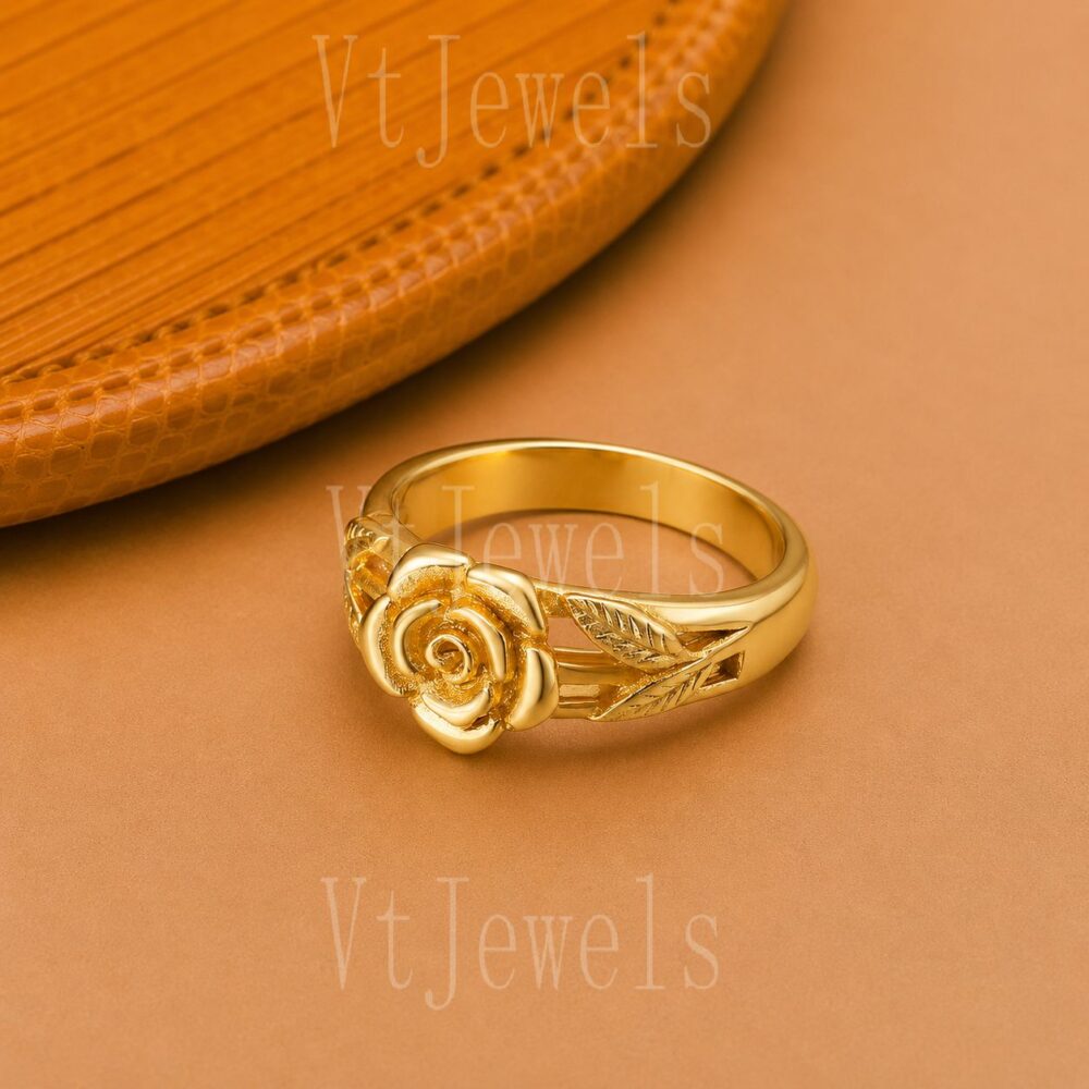 925 Sterling Silver Rose Flower Ring