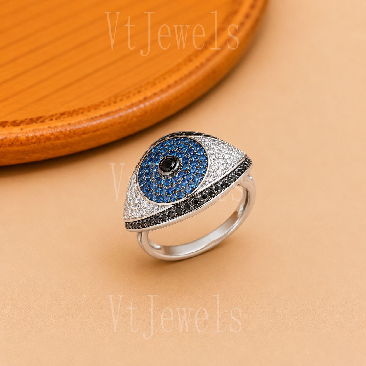 925 Sterling Silver Evil Eye Ring