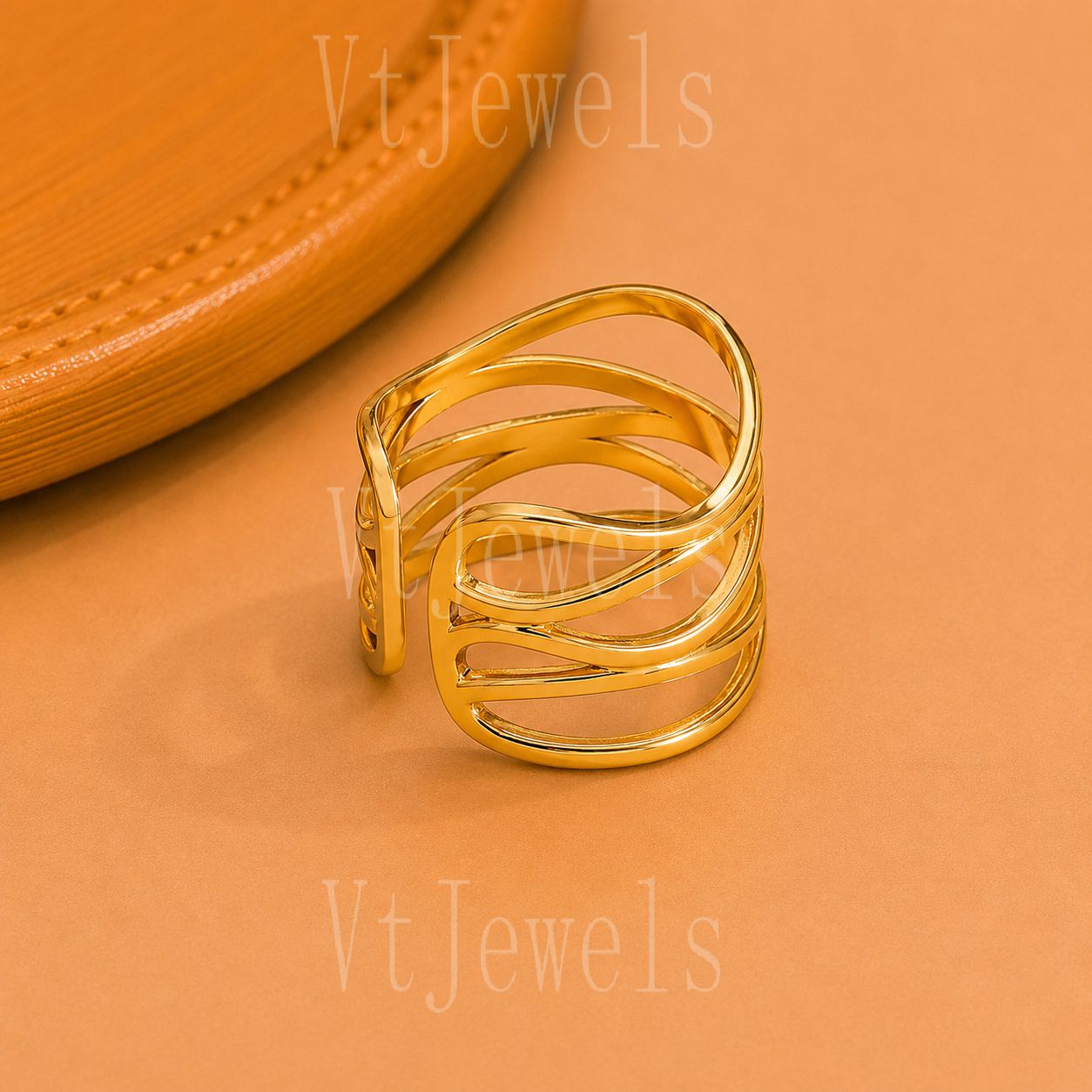 925 Sterling Silver Wide Cuff Ring - Image 3