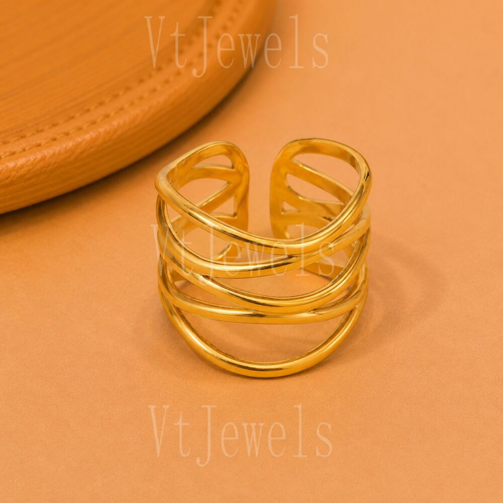 925 Sterling Silver Wide Cuff Ring