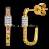 925 Sterling Silver Rainbow Hoop Earrings