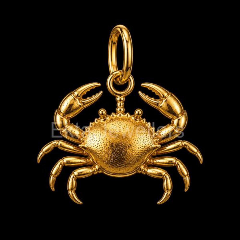 Realistic Crab 925 Sterling Silver Pendant