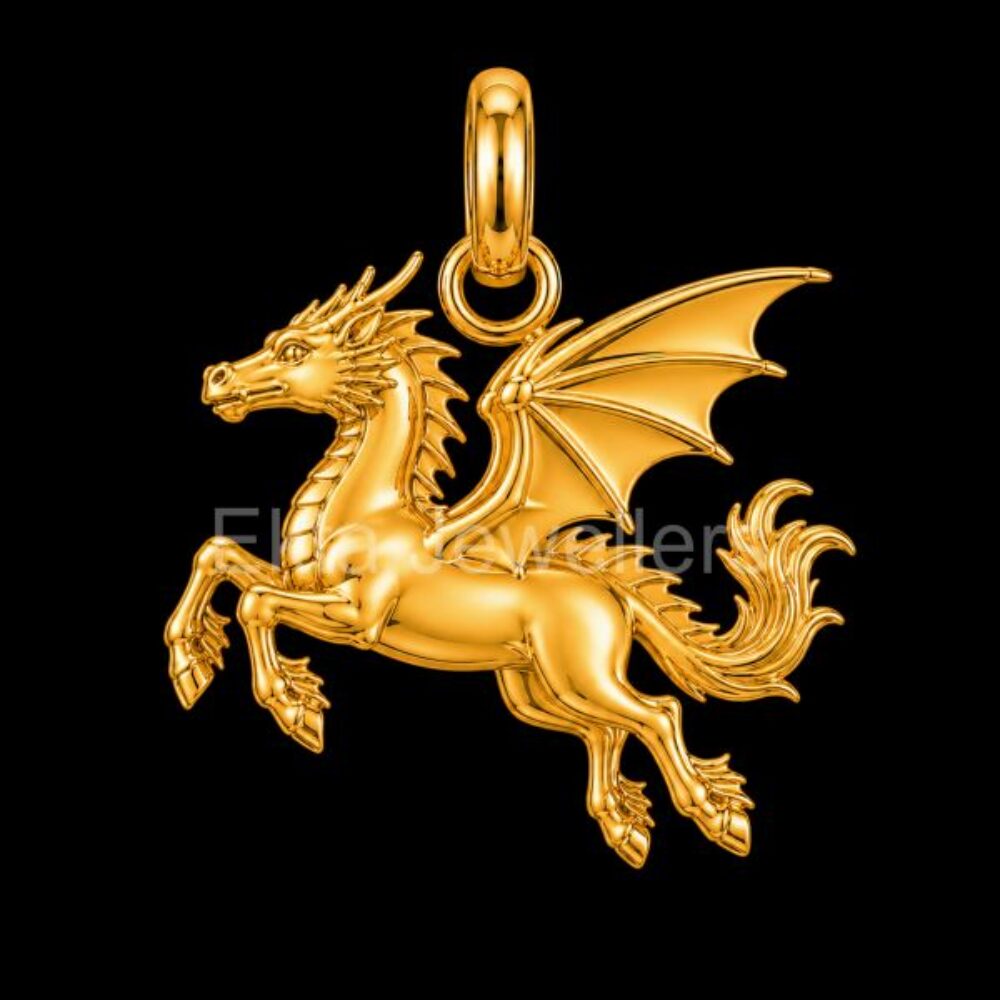 Mythical Dragon 925 Sterling Silver Pendant