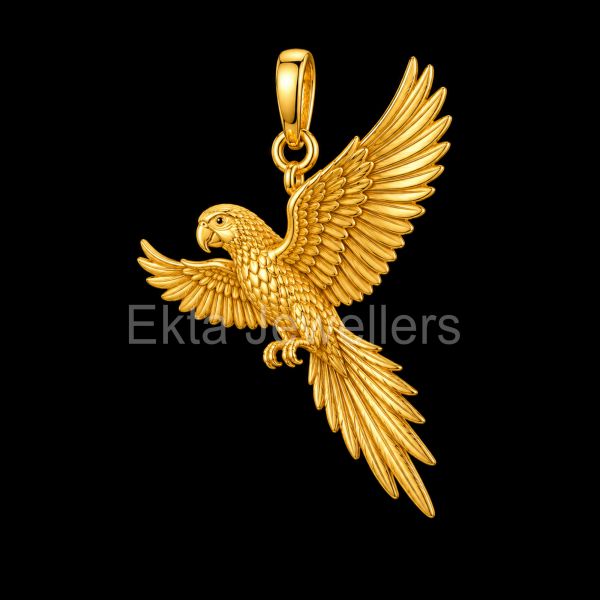 Majestic Macaw Parrot Pendant - 925 Sterling Silver