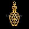 Filigree Perfume Bottle Pendant 925 Sterling Silver