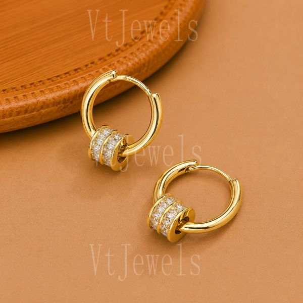 925 Sterling Silver Gold Hoop Earrings