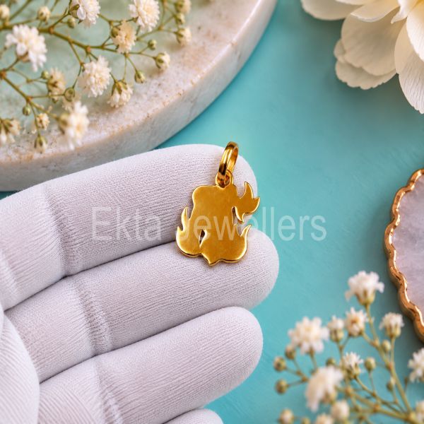 Hebrew Chai on Fire 925 Sterling Silver Pendant - Image 2