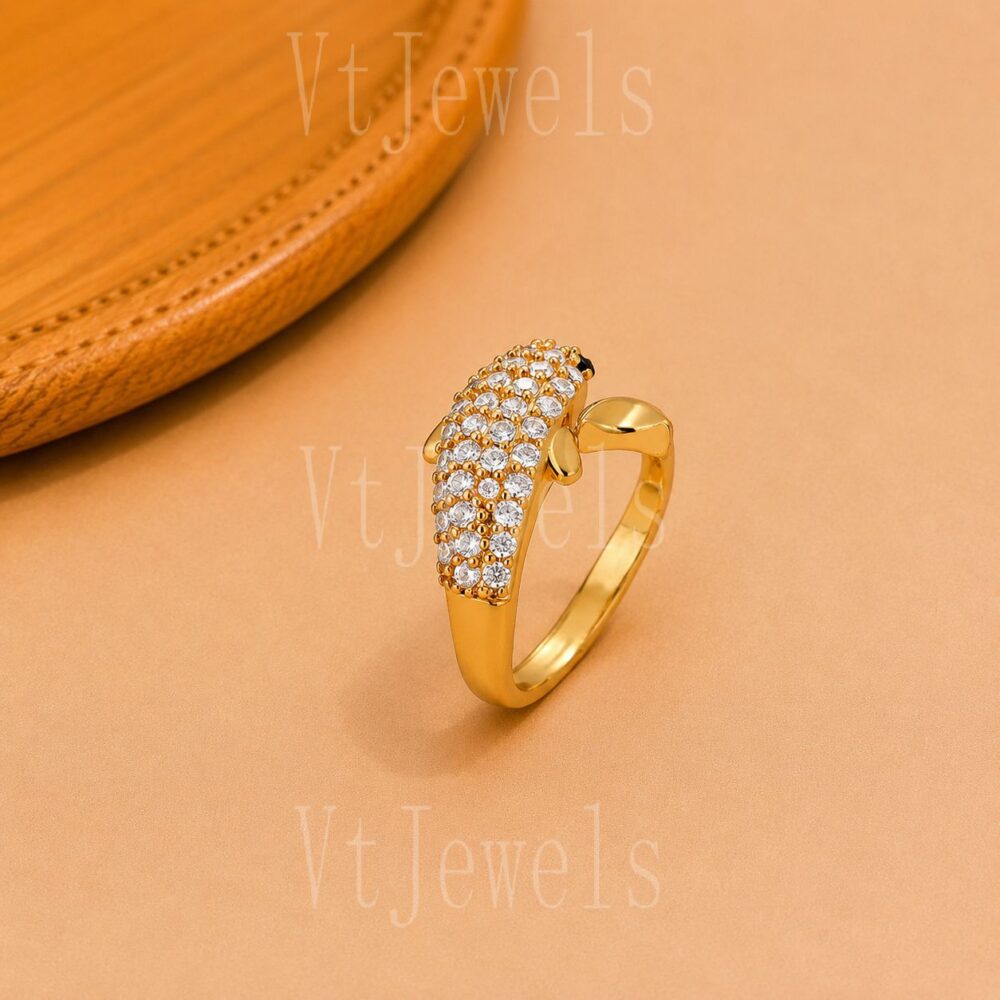 925 Sterling Silver Pavé diamond Ring
