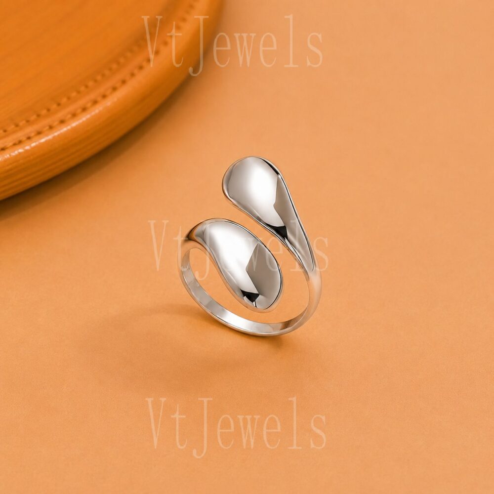 925 Sterling Silver Teardrop Ring