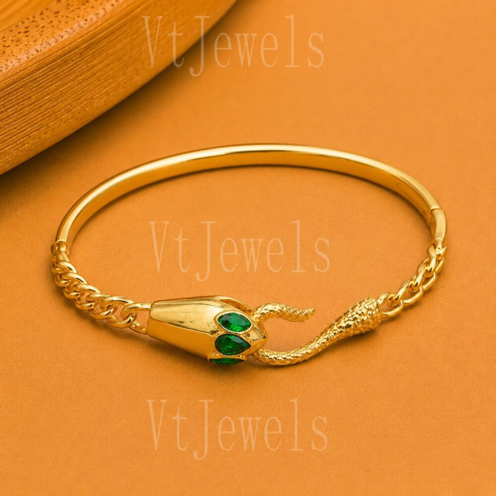 925 sterling silver Snake Bangle Bracelet