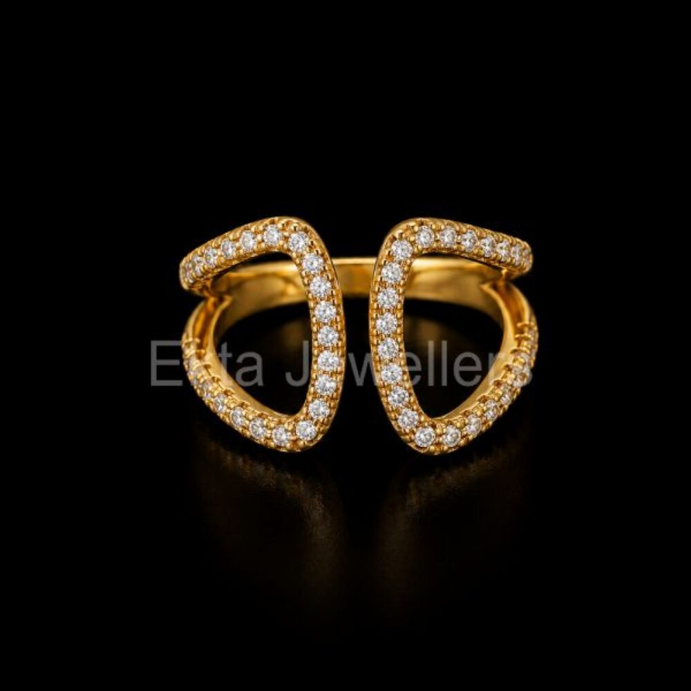 925 Sterling Silver Gold Ring
