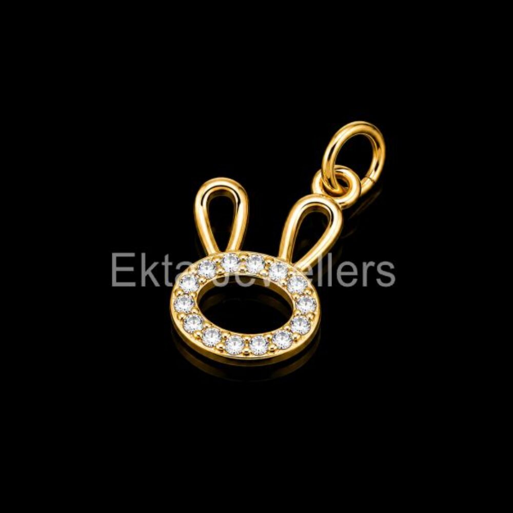 925 Sterling Silver Bunny Charm Pendant