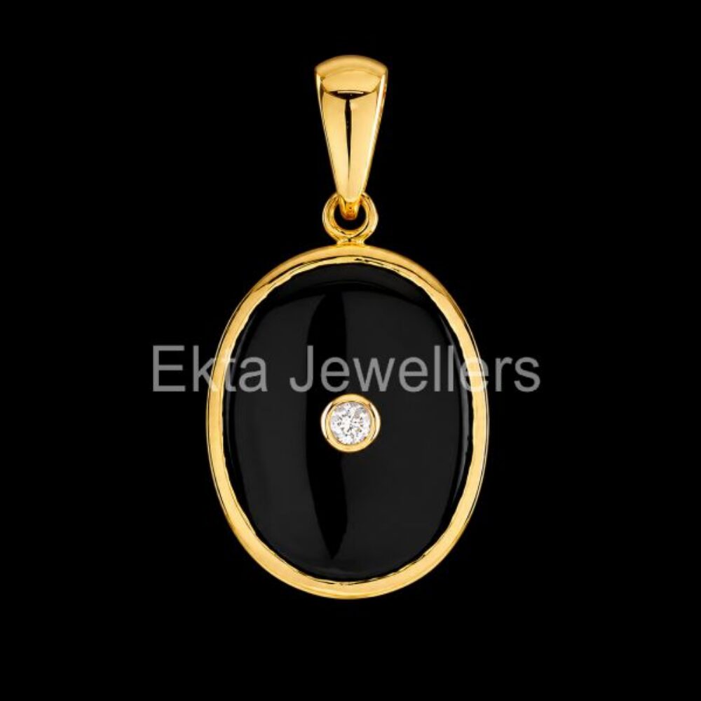 925 Sterling Silver Black Onyx Pendant