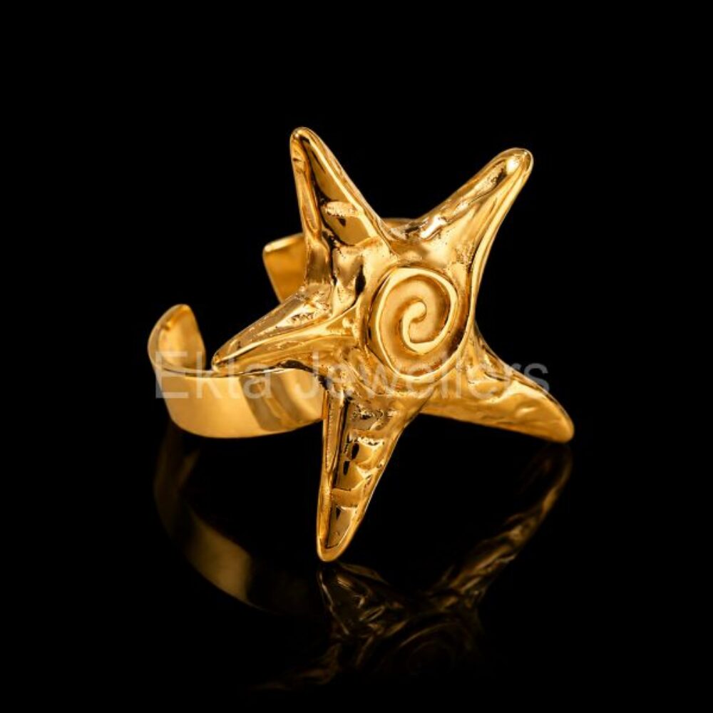 925 Sterling Silver Starfish Ring