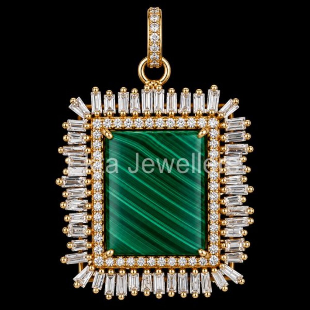 925 Sterling Silver Malachite Pendant