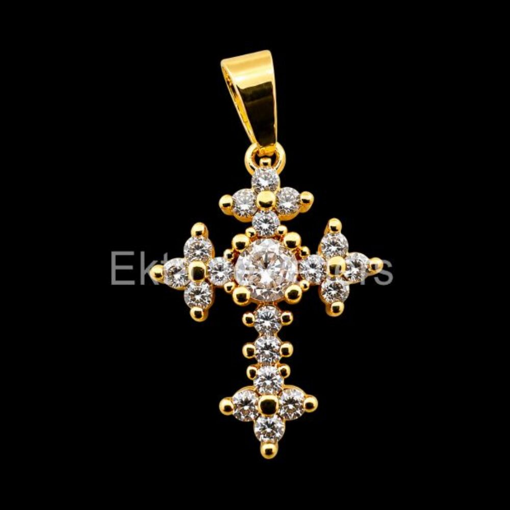 925 Sterling Silver Diamond Cross Pendant