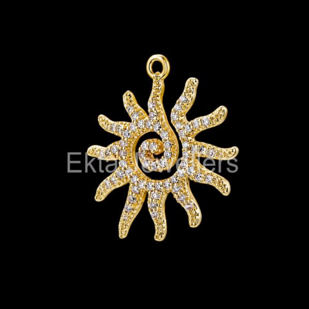 925 Sterling Silver Sun Pendant