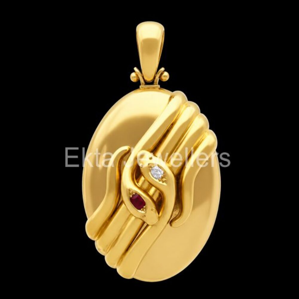 925 Sterling Silver Oval Ruby Pendant