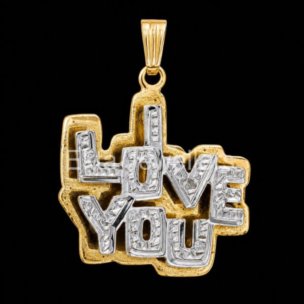 925 Sterling Silver Love You Pendant