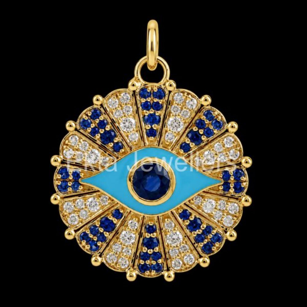 925 Sterling Silver Evil Eye Pendant