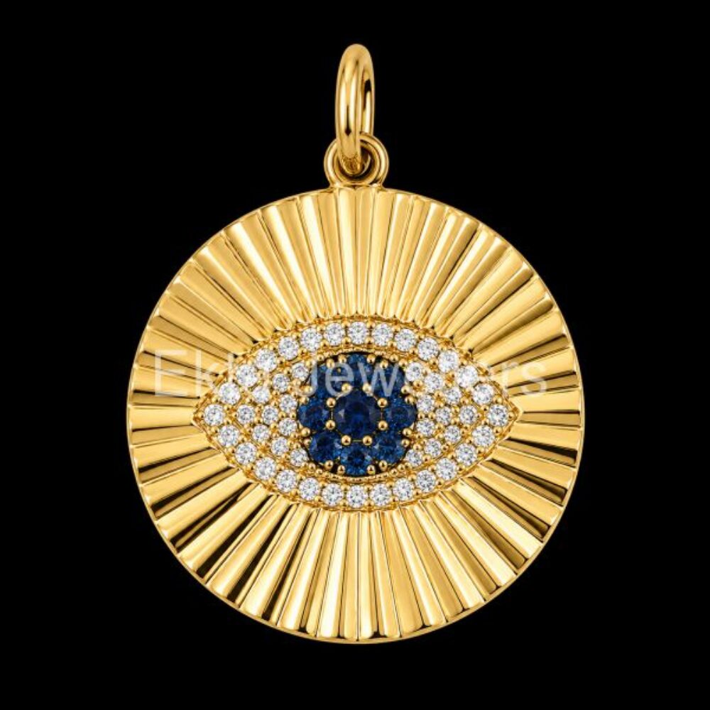 925 Sterling Silver Evil Eye Pendant