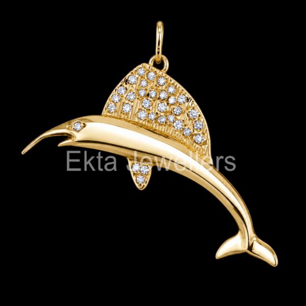 925 Sterling Silver Dolphin Pendant