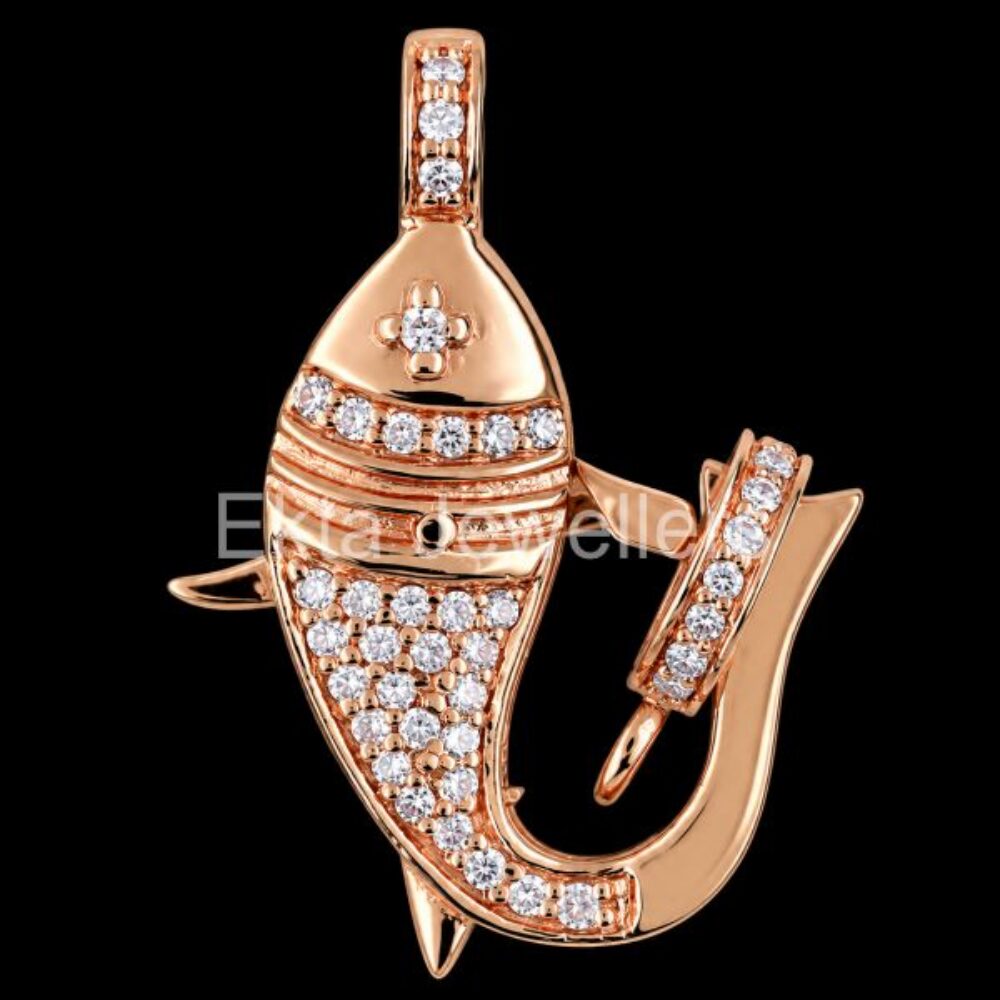 925 Sterling Silver Fish Hook Pendant