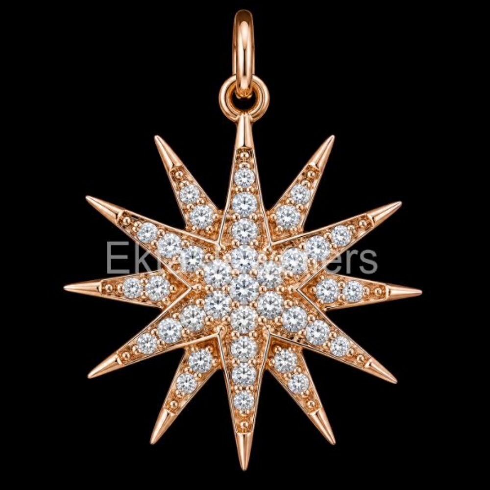 925 Sterling Silver North Star Pendant