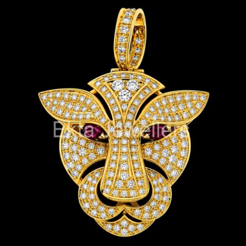 925 Sterling Silver Lion Head Pendant