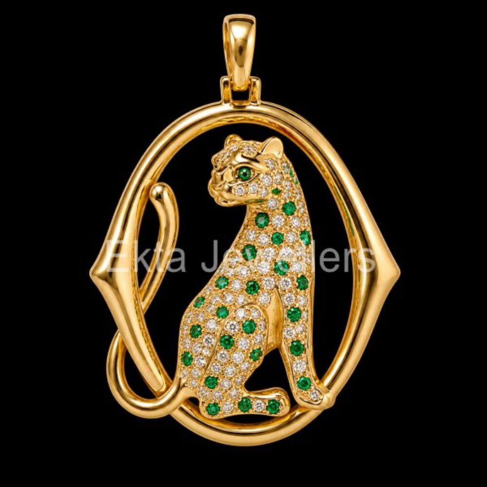 925 Sterling Silver Leopard Pendant