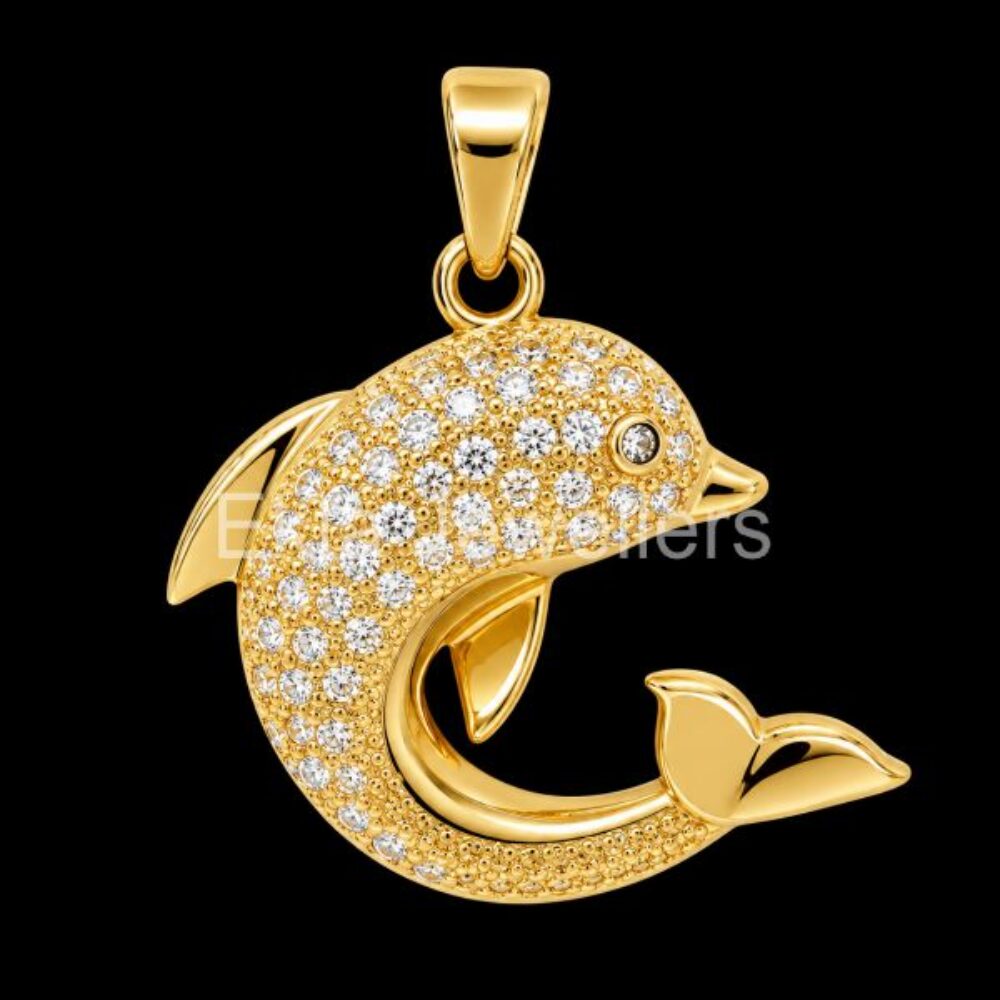 925 Sterling Silver Dolphin Pendant