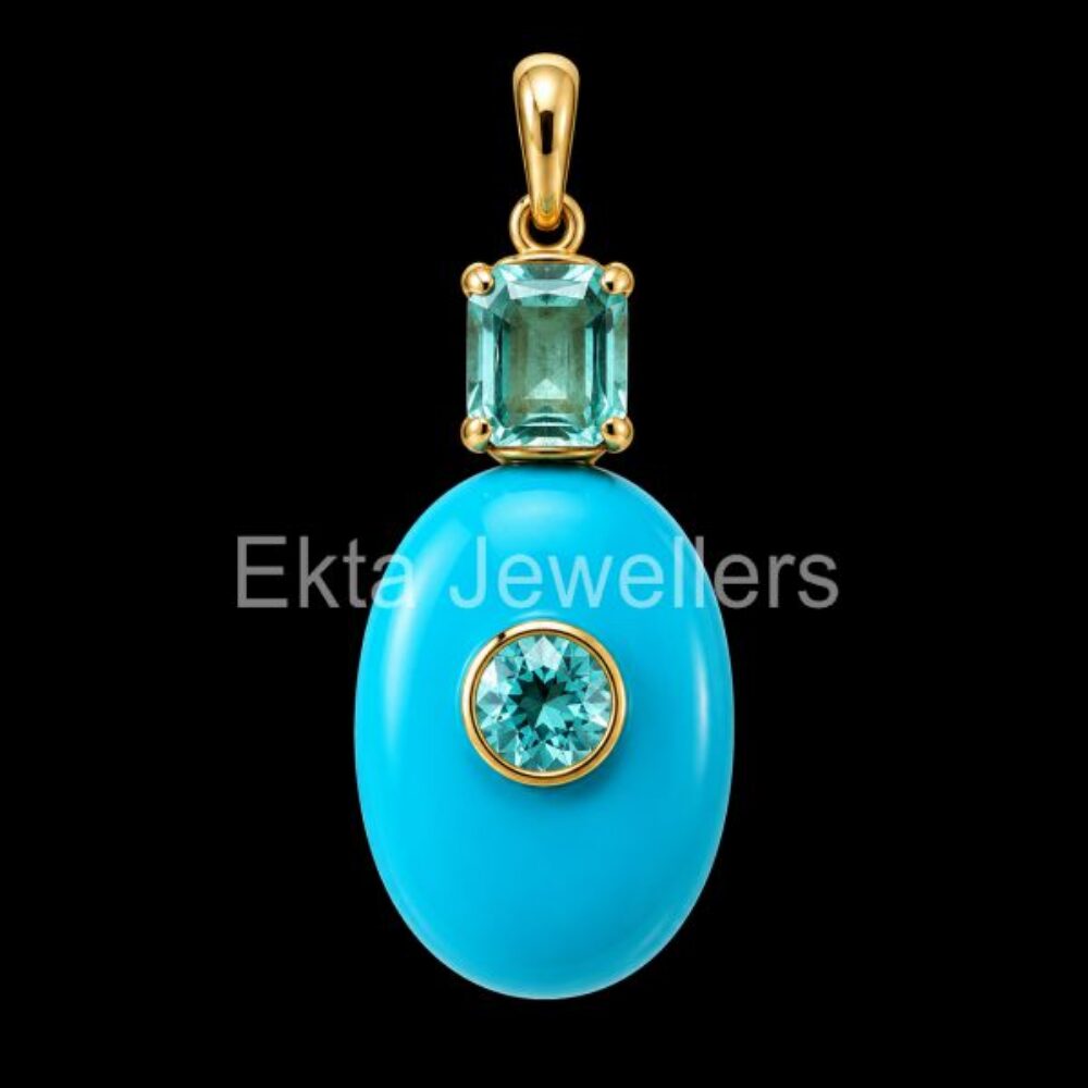 925 Sterling Silver Turquoise Pendant