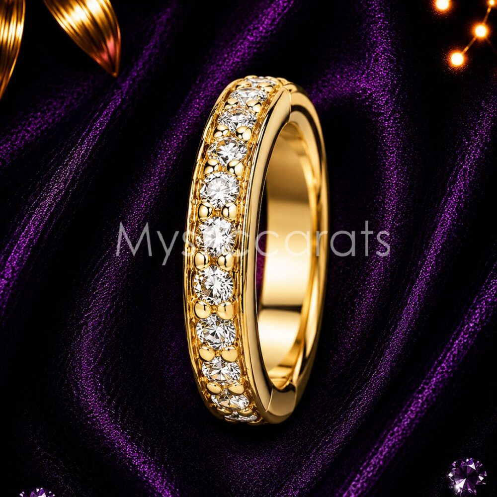925 Sterling Silver Charm Holder, Gold Plated Eternity Band for Charms