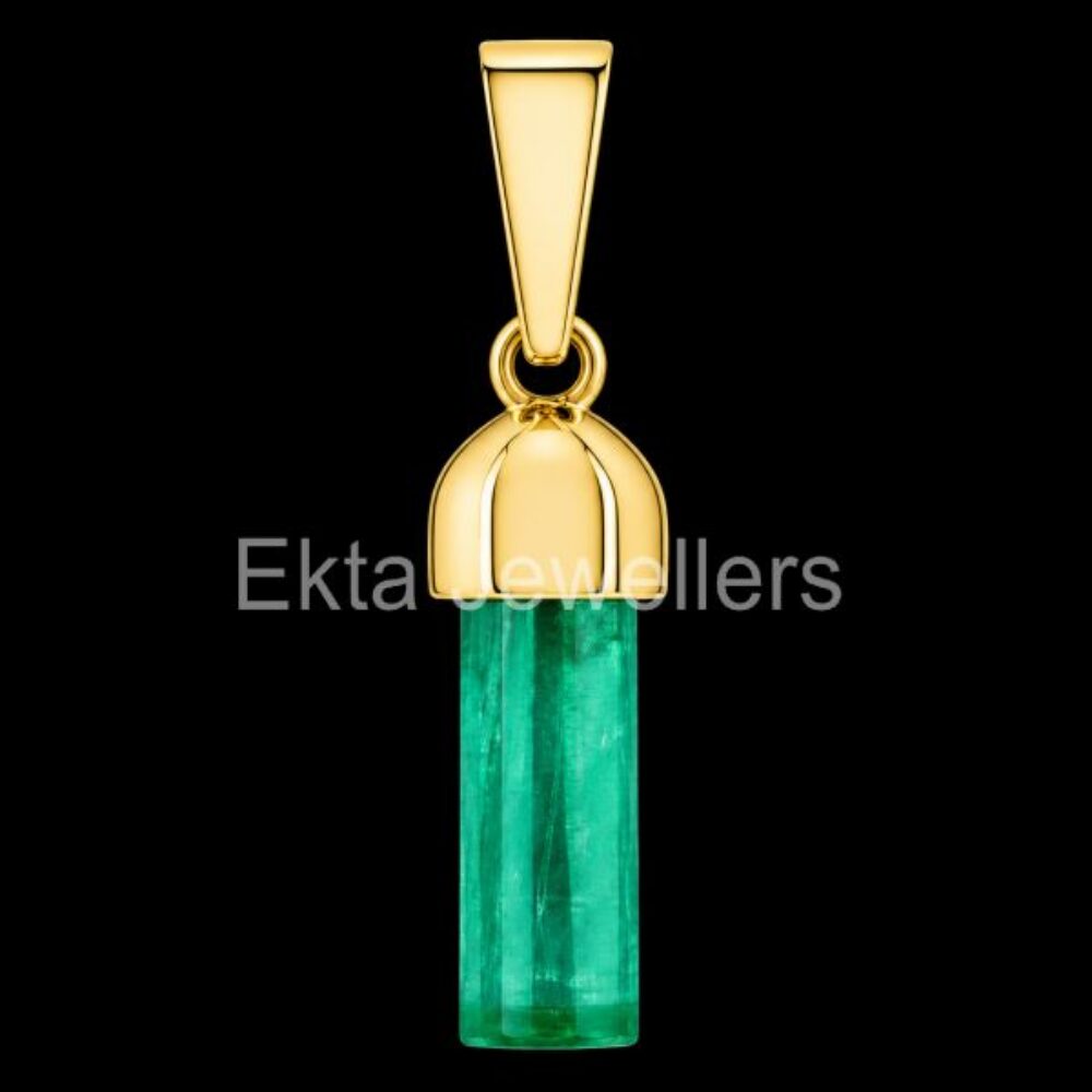 925 Sterling Silver Green Aventurine Crystal Point Pendant
