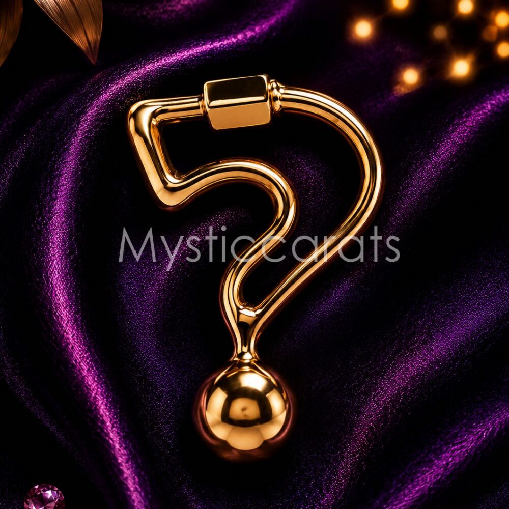 925 Sterling Silver Question Mark Carabiner Lock