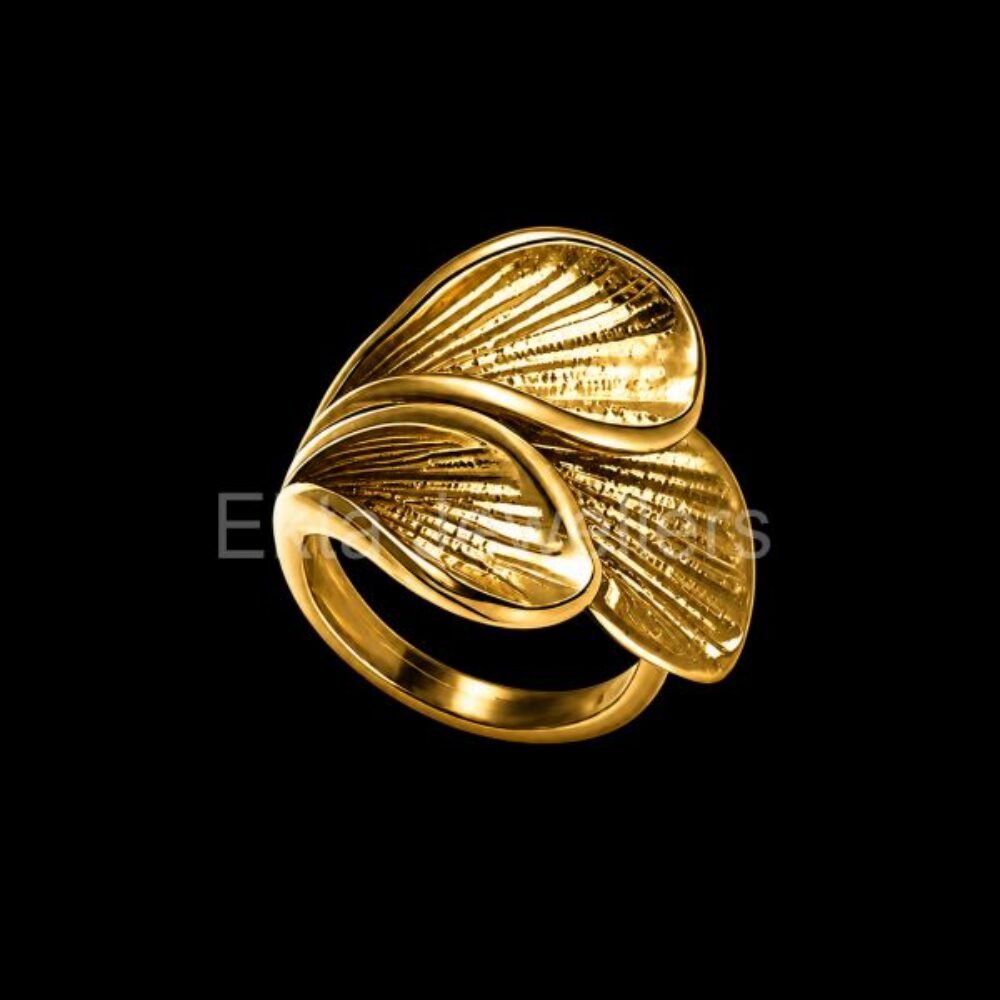 925 Sterling Silver Leaf Statement Ring