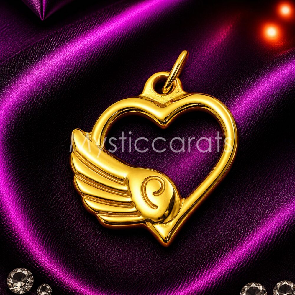 925 Sterling Silver Winged Heart Pendant