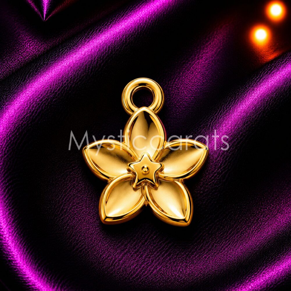925 Sterling Silver Orchid Flower Pendant