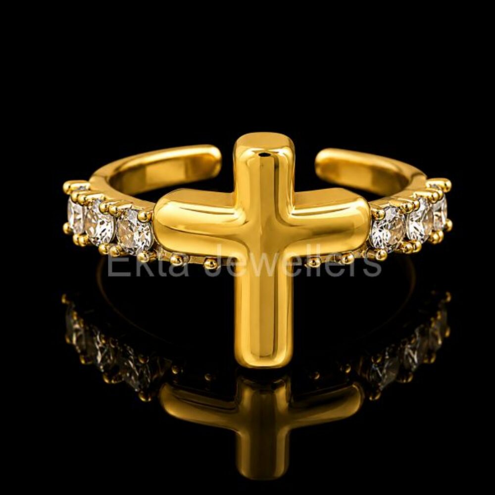 925 Sterling Silver Elegant Cross Ring