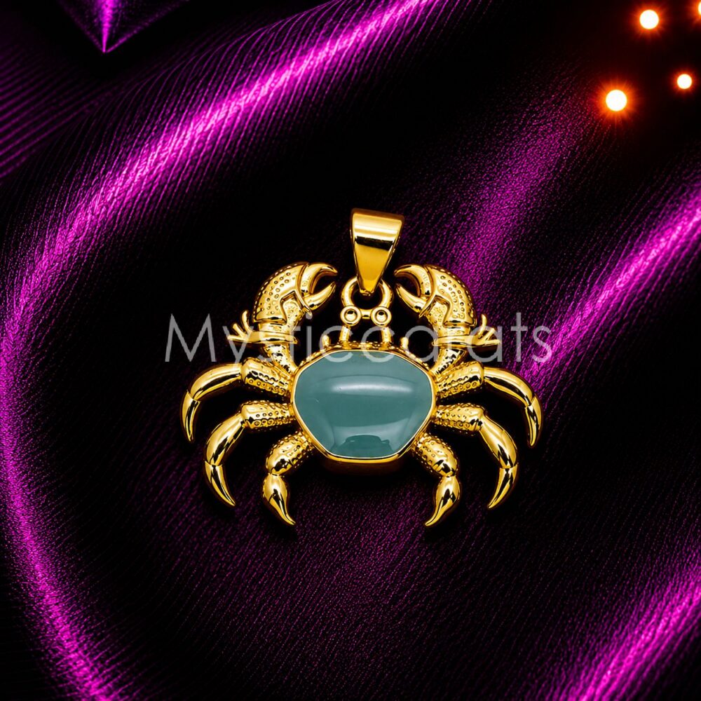 925 Sterling Silver Crab Pendant
