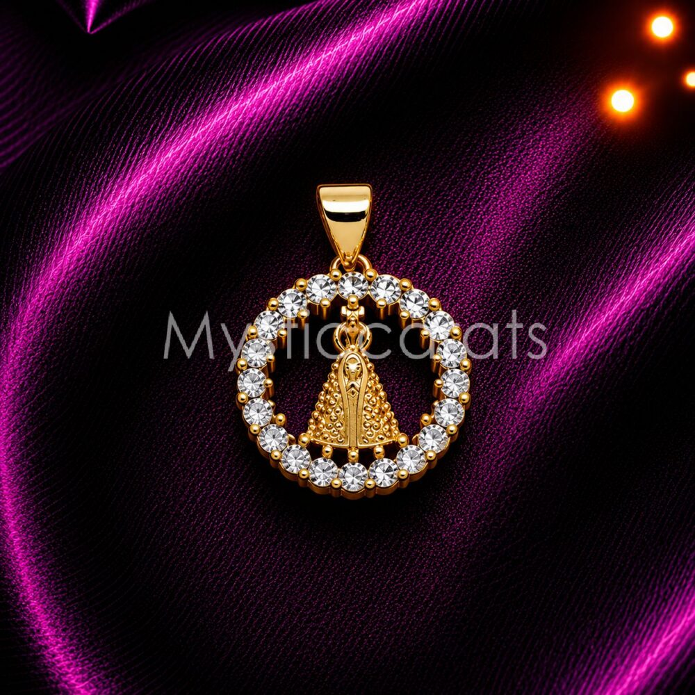 925 Sterling Silver Our Lady of Aparecida Pendant