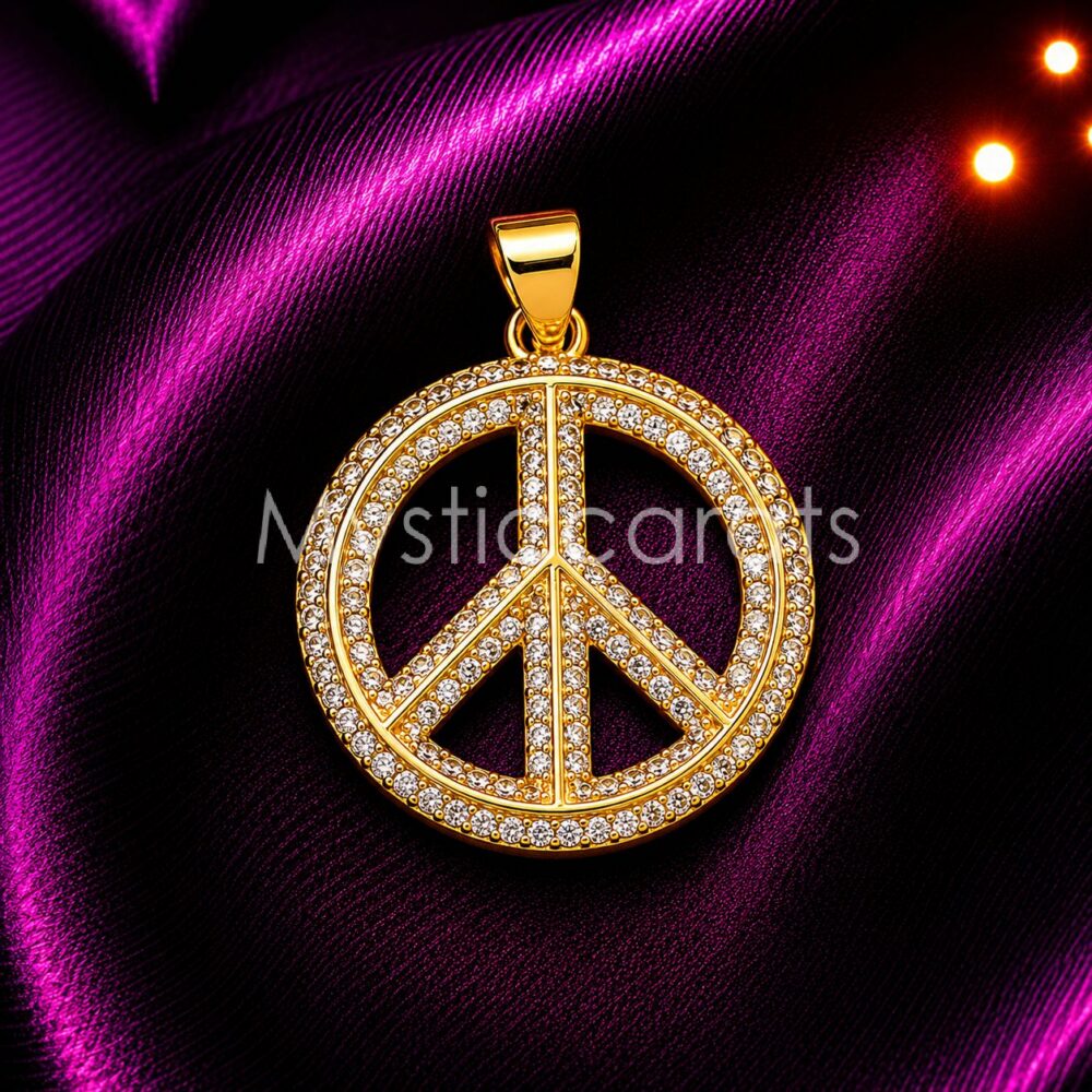925 Sterling Silver Peace Sign Pendant