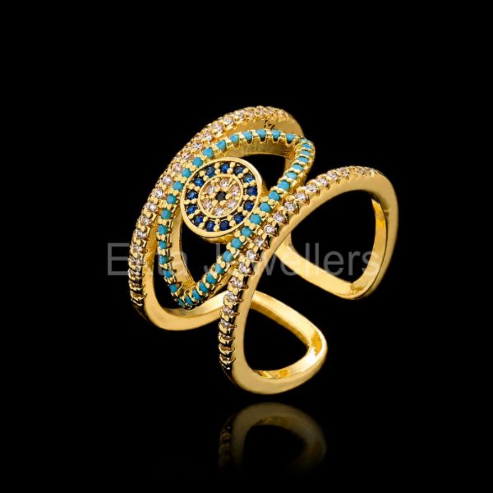 925 Sterling Silver Evil Eye Ring