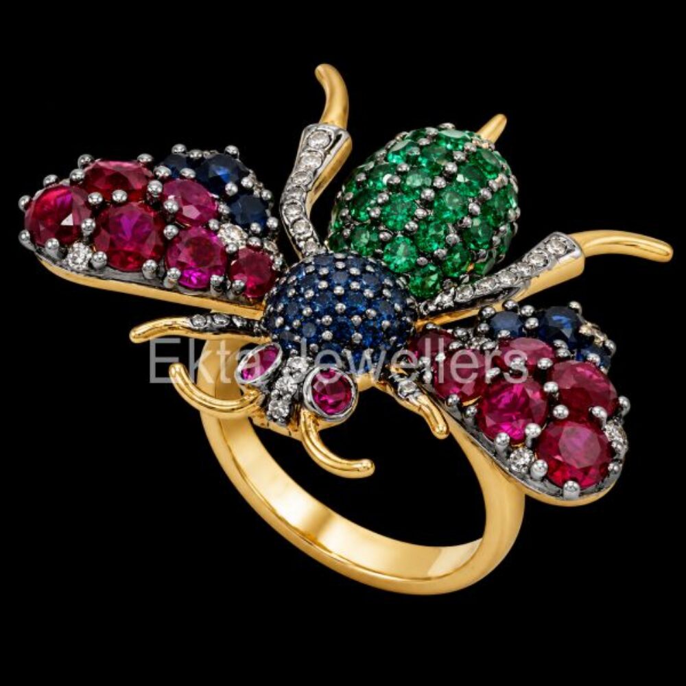 925 Sterling Silver Bee Ring