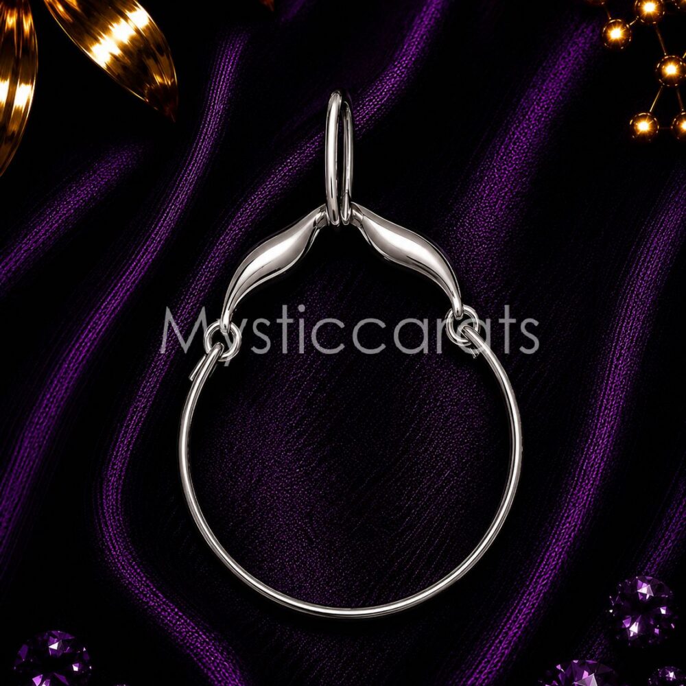 925 Sterling Silver Hoop Charm Holder