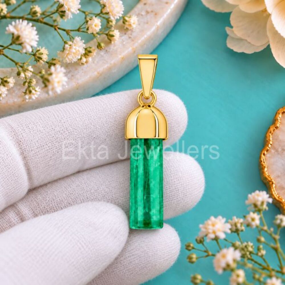925 Sterling Silver Green Aventurine Crystal Point Pendant